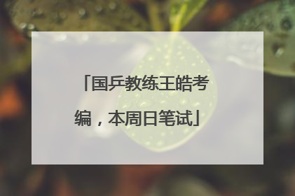 国乒教练王皓考编，本周日笔试