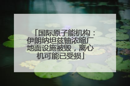 国际原子能机构：伊朗纳坦兹铀浓缩厂地面设施被毁，离心机可能已受损