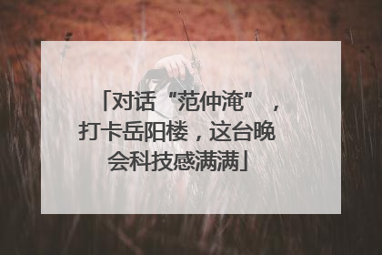 对话“范仲淹”，打卡岳阳楼，这台晚会科技感满满