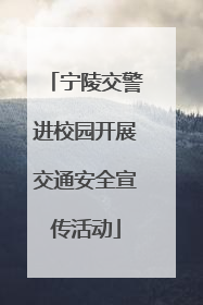 宁陵交警进校园开展交通安全宣传活动