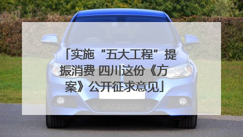 实施“五大工程”提振消费 四川这份《方案》公开征求意见