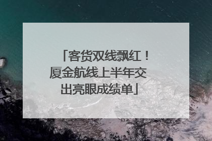 客货双线飘红！厦金航线上半年交出亮眼成绩单