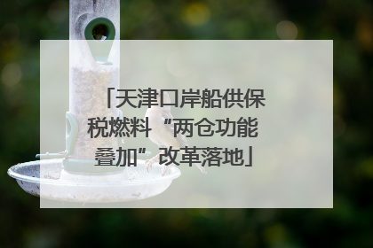 天津口岸船供保税燃料“两仓功能叠加”改革落地