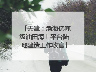 天津：渤海亿吨级油田海上平台陆地建造工作收官