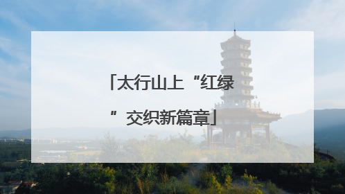 太行山上“红绿”交织新篇章
