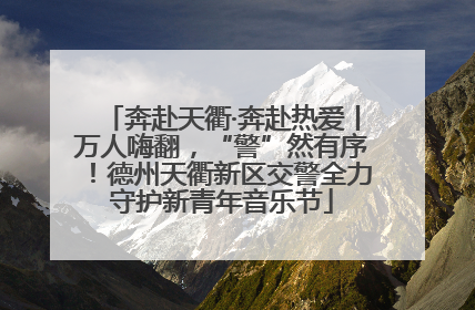 奔赴天衢·奔赴热爱丨万人嗨翻，“警”然有序！德州天衢新区交警全力守护新青年音乐节