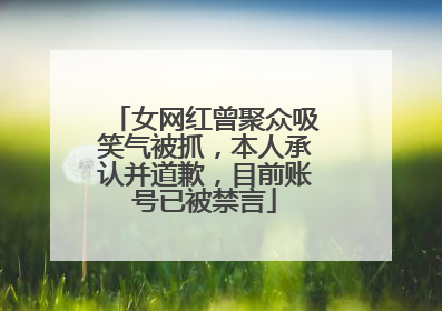 女网红曾聚众吸笑气被抓，本人承认并道歉，目前账号已被禁言