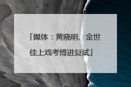 媒体：黄晓明、金世佳上戏考博进复试
