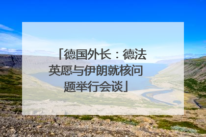 德国外长：德法英愿与伊朗就核问题举行会谈