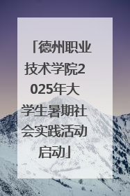 德州职业技术学院2025年大学生暑期社会实践活动启动