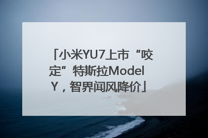 小米YU7上市“咬定”特斯拉Model Y，智界闻风降价