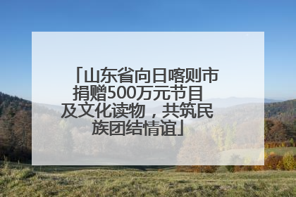 山东省向日喀则市捐赠500万元节目及文化读物，共筑民族团结情谊