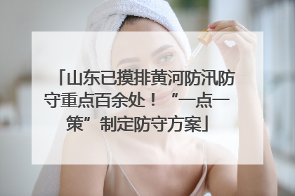 山东已摸排黄河防汛防守重点百余处！“一点一策”制定防守方案