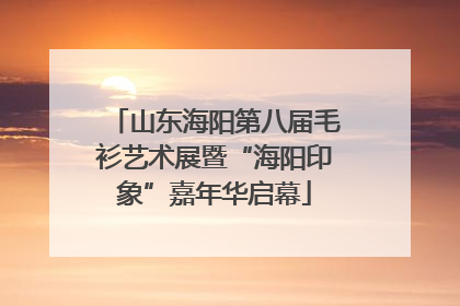 山东海阳第八届毛衫艺术展暨“海阳印象”嘉年华启幕