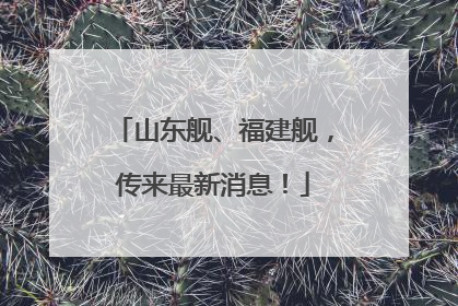 山东舰、福建舰，传来最新消息！