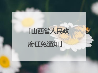 山西省人民政府任免通知