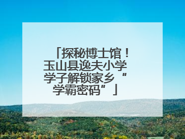 探秘博士馆！玉山县逸夫小学学子解锁家乡“学霸密码”
