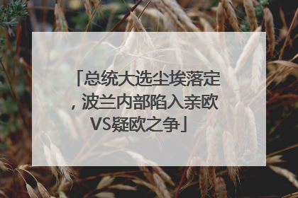 总统大选尘埃落定，波兰内部陷入亲欧VS疑欧之争