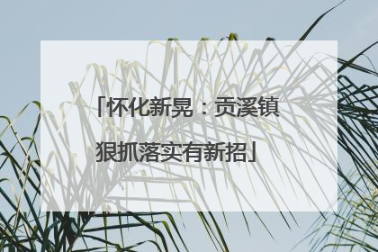 怀化新晃：贡溪镇狠抓落实有新招