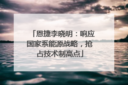 恩捷李晓明：响应国家系能源战略，抢占技术制高点