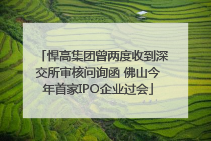 悍高集团曾两度收到深交所审核问询函 佛山今年首家IPO企业过会