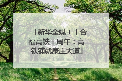 新华全媒＋丨合福高铁十周年：高铁铺就康庄大道