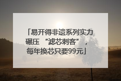 易开得非遗系列实力碾压 “滤芯刺客”，每年换芯只要99元