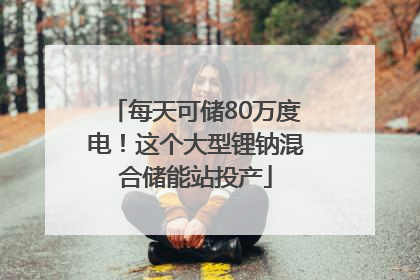 每天可储80万度电！这个大型锂钠混合储能站投产