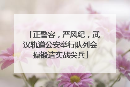 正警容，严风纪，武汉轨道公安举行队列会操锻造实战尖兵