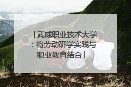 武威职业技术大学：将劳动研学实践与职业教育结合