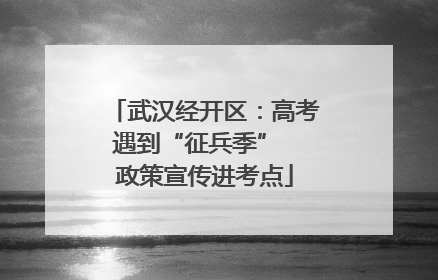 武汉经开区：高考遇到“征兵季”  政策宣传进考点