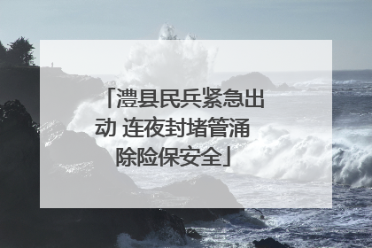 澧县民兵紧急出动 连夜封堵管涌除险保安全
