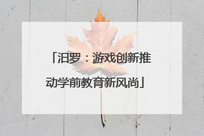 汨罗：游戏创新推动学前教育新风尚