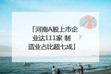 河南A股上市企业达111家 制造业占比超七成