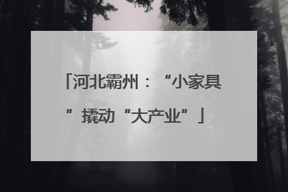河北霸州：“小家具”撬动“大产业”