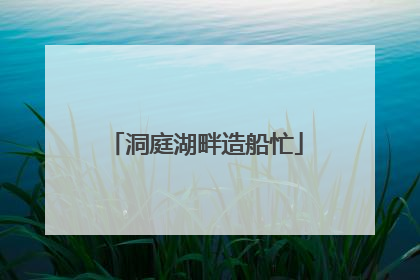 洞庭湖畔造船忙