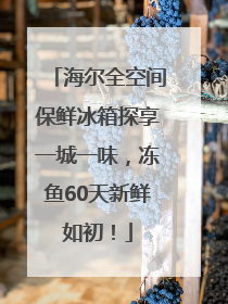 海尔全空间保鲜冰箱探享一城一味，冻鱼60天新鲜如初！