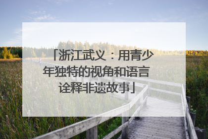 浙江武义：用青少年独特的视角和语言诠释非遗故事