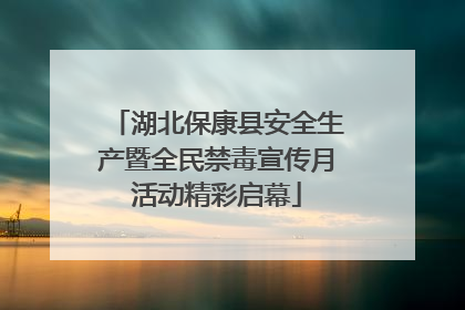 湖北保康县安全生产暨全民禁毒宣传月活动精彩启幕