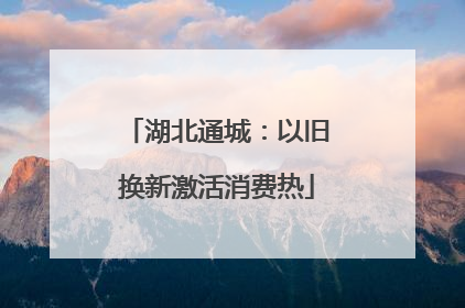 湖北通城：以旧换新激活消费热