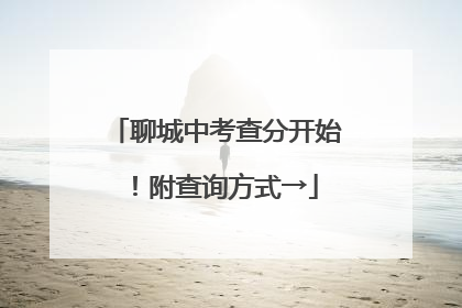 聊城中考查分开始！附查询方式→