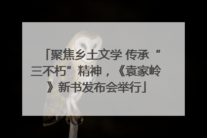 聚焦乡土文学 传承“三不朽”精神，《袁家岭》新书发布会举行