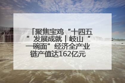 聚焦宝鸡“十四五”发展成就丨岐山“一碗面”经济全产业链产值达162亿元 入选全国典型县