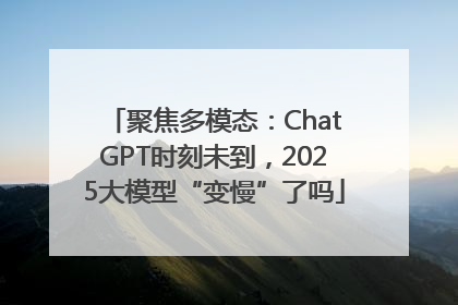 聚焦多模态：ChatGPT时刻未到，2025大模型“变慢”了吗