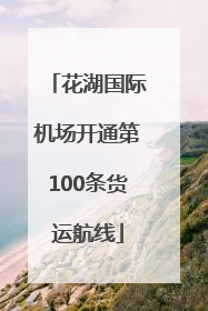 花湖国际机场开通第100条货运航线