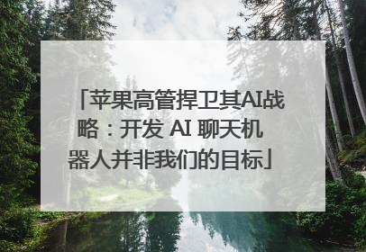 苹果高管捍卫其AI战略：开发 AI 聊天机器人并非我们的目标