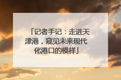 记者手记：走进天津港，窥见未来现代化港口的模样