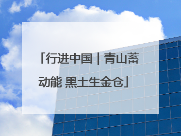 行进中国｜青山蓄动能 黑土生金仓