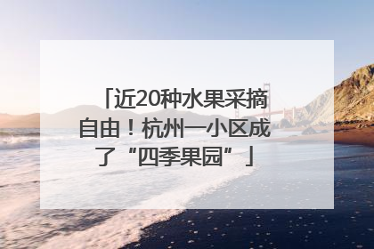 近20种水果采摘自由！杭州一小区成了“四季果园”