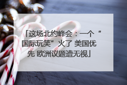 这场北约峰会：一个“国际玩笑”火了 美国优先 欧洲议题遭无视